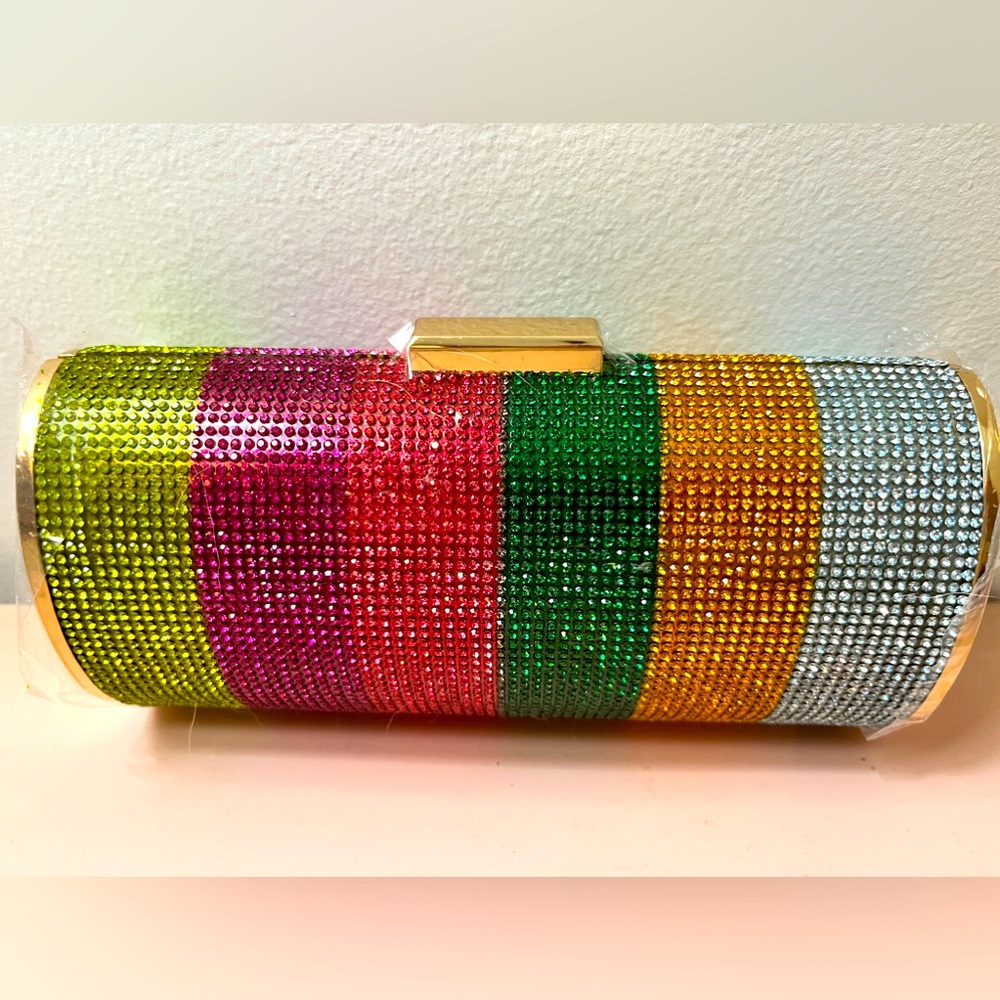 Wanderlust Multi Color Rhinestone Clutch/Purse